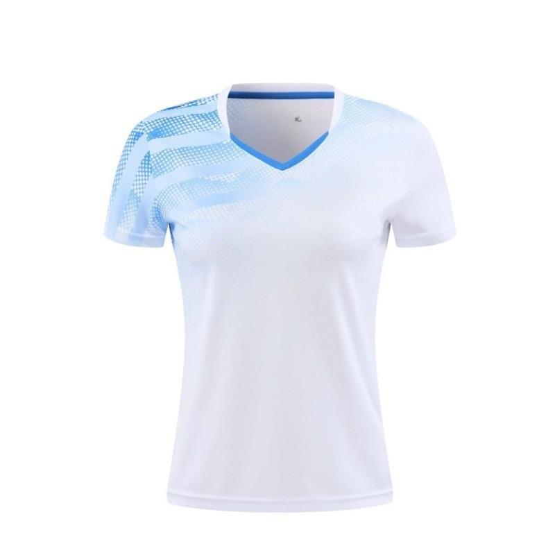 Quick-Dry Badminton Sport Shirt Men Women Kids Striped Design Breathable Athletic Wear
