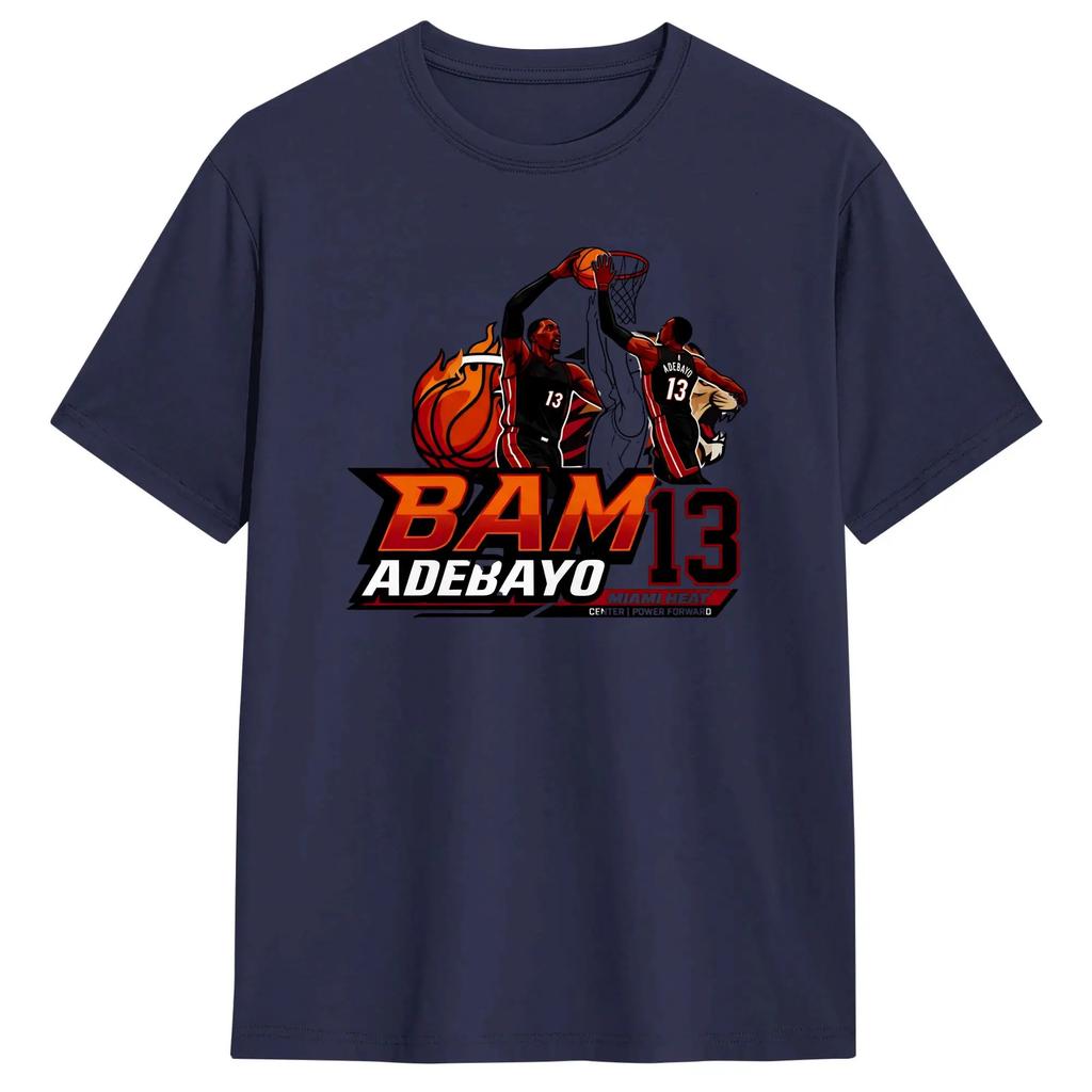 Bam Adebayo 13 Poster T-Shirts Men Funny 100% Cotton Tee Shirt Crew Neck Short Sleeve T Shirt Classic Tops