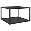 Coffee Table Black 60 x 60 x 35 cm Tempered Glass