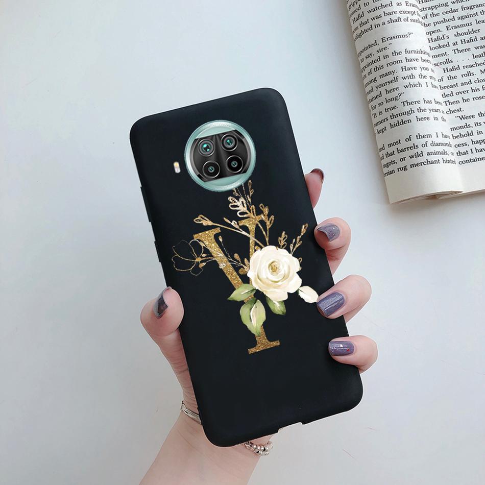 Для Xiaomi Mi 10T Lite 5G Задняя крышка Цветок Алфавит Буква Конфета Мягкий Чехол для Телефона Для Xiomi Mi10t Lite Mi 10 T Lite 10tlite Чехол