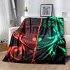 1pc Light Shadow Split Soft Throw Blanket Flannel All Season Light Weight Living Room/Bedroom Warm Blanket. M7270122