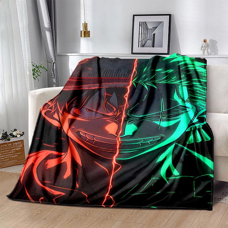 1pc Light Shadow Split Soft Throw Blanket Flannel All Season Light Weight Living Room/Bedroom Warm Blanket. M7270122
