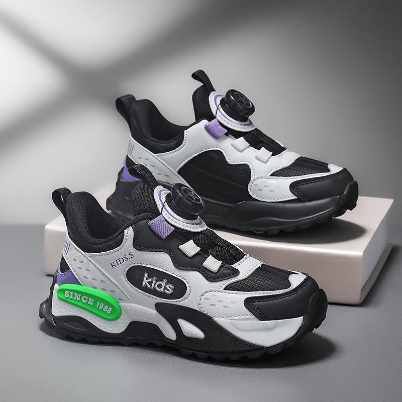 2025 Kids' Waterproof Fleece-Lined Running Shoes: Lightweight, Warm Cotton, Leather Surface for Boys & Girls