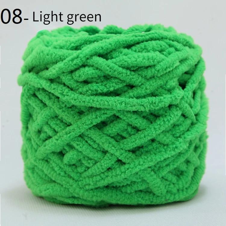 100g/bola chenille tricô fio macio linha tira de gelo fio de algodão fio de lã diy para a mão tricô cachecol grosso