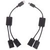 Кабель-разветвитель Y-типа Micro USB / Type C на 2 порта OTG Хаб для планшета Android Мышь Клавиатура Адаптер-конвертер Micro-USB Type-C
