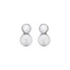 Boucles D'oreilles Luxenter En Argent 925 Avec Perle Blanche Finition En Rhodiée - Lamsy