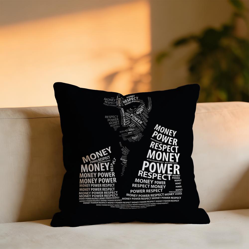Scarface Cushion Cover Cozy Velvet Throw PillowSoft Warm Cushion For Sofa Bed