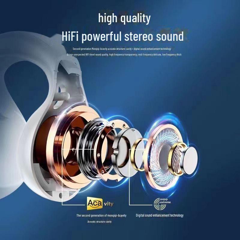 2023 Новая беспроводная Bluetooth-гарнитура с костной проводимостью и заушным креплением — не вставные спортивные заушные крючки для мужчин и женщин