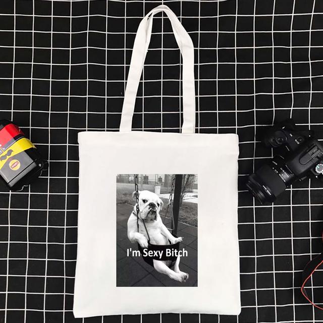 Высококачественная большая вместительная холщовая сумка-тоут, забавная складная женская сумка из полиэстера, складные сумки на плечо