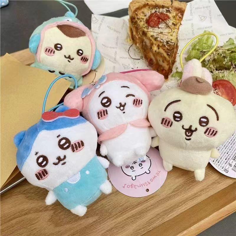 Чиикава Медведь-самоуничижитель Коллаборация Санрио Плюшевая кукла Хелло Китти1 Мелоди1 Куроми1 Сачиджи Плюшевая игрушка Брелок Украсить