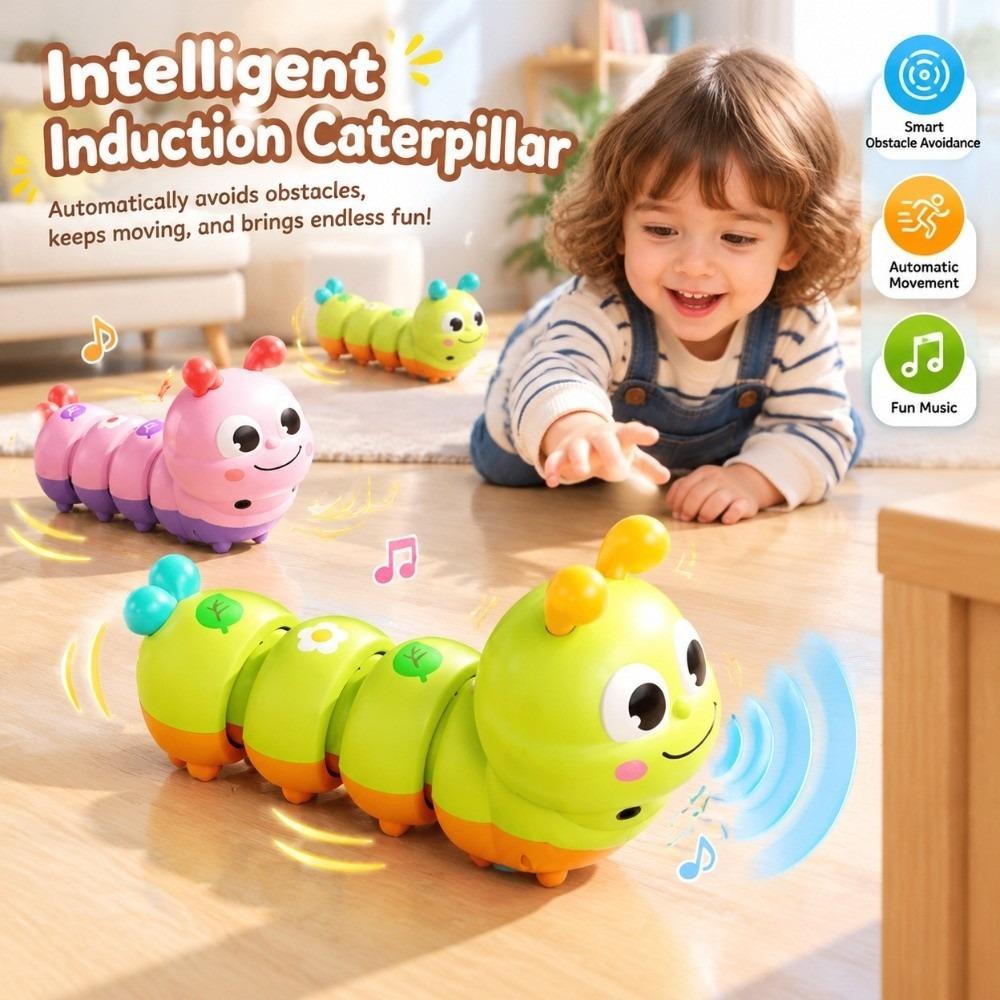 Light and Music Baby Crawling Toy Lightweight Interactive Baby Toy Electric Caterpillar Toy Play