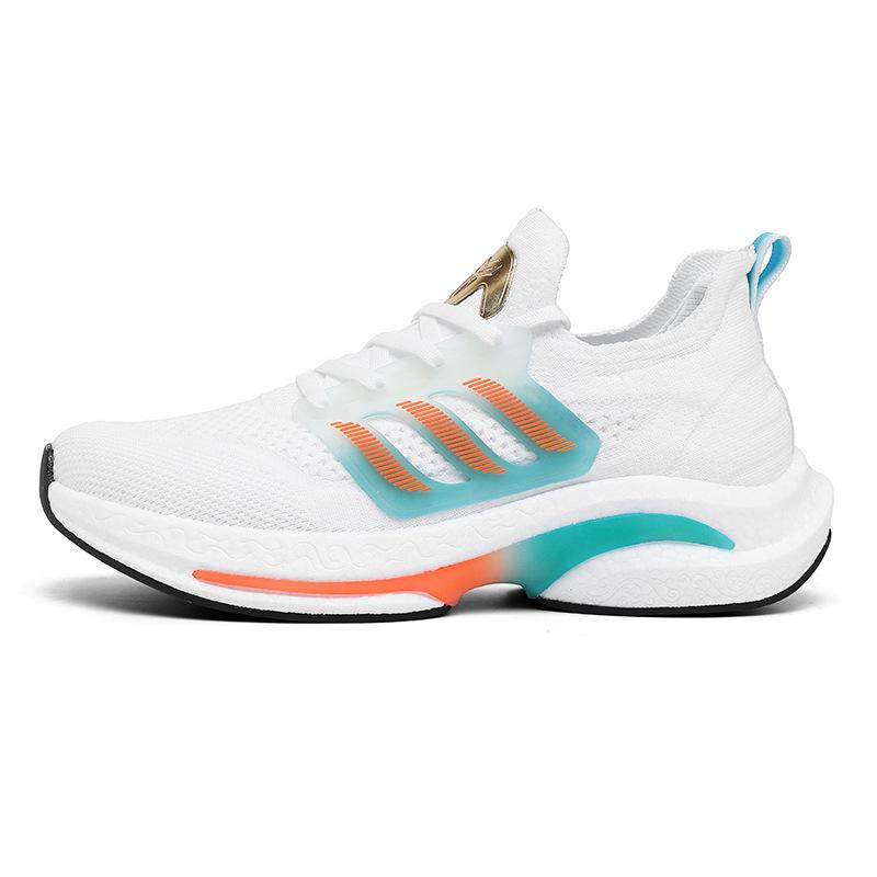 Мужская обувь, летняя, новая, летающая, тканая, дышащая, сетчатая, модная обувь, универсальная, для бега, спортивная, мужская обувь большого размера