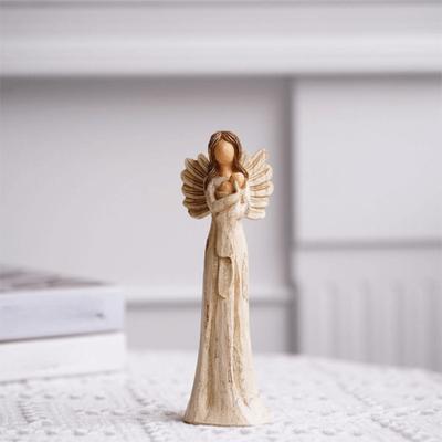 Винтажная фигурка ангела из смолы, статуэтка, ручная работа, элегантная скульптура ангела, модель, ретро, современное искусство, поделки, подарок на день рождения