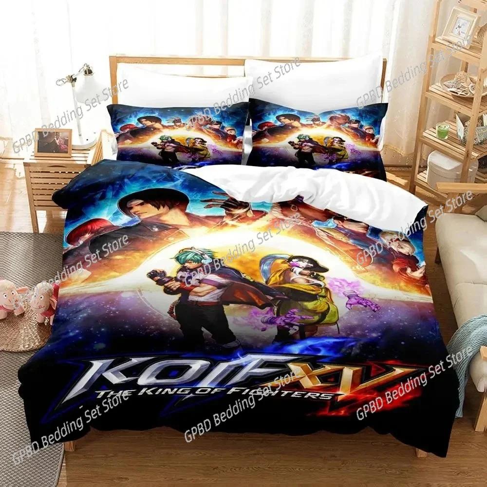 Аниме The King Of Fighter Комплект постельного белья 3D-печать Подходит для спальни Мягкий комплект пододеяльника С наволочками Детский Домашний текстиль