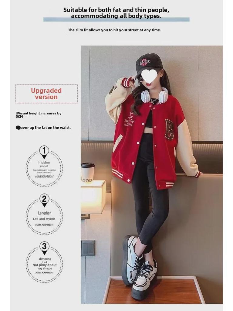 Стильные весенние и осенние пальто для девочек: Бейсбольные куртки и модные кардиганы для детей 8-9 лет