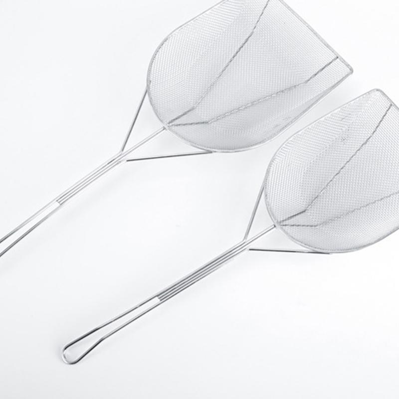 Large Durable Oil Scrapers With Ergonomic Handle Professional Grades Stainless Steel Strainer For Food Service