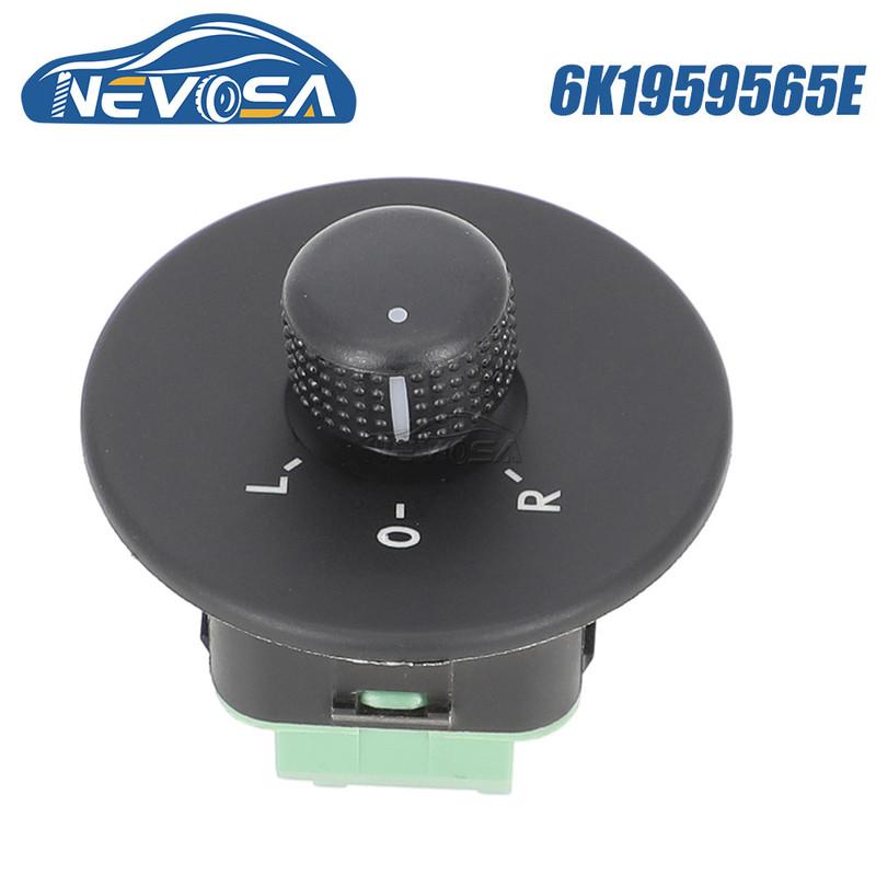 NEVOSA 6K1959565E For VW Volkswagen Polo Master Electric Driver Side View Mirror Switch Control Knob Rearview Button Auto Parts