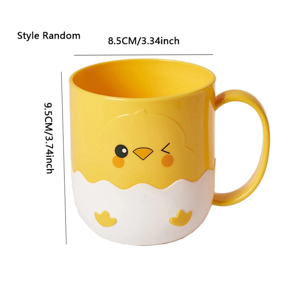 1 шт. - Чашка с маленьким желтым утенком и маленьким желтым цыпленком, милая чашка для полоскания рта, мультяшная чашка для зубной щетки, семейная чашка для мытья для пары