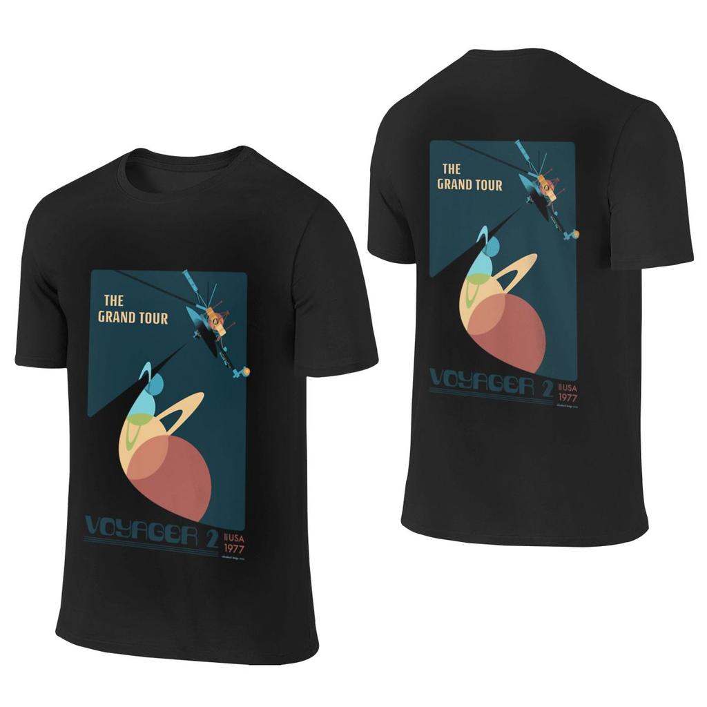 Retro Voyager 2 Regular Style Reversible Tshirt Artistic Girl Full Texture Cotton Tee