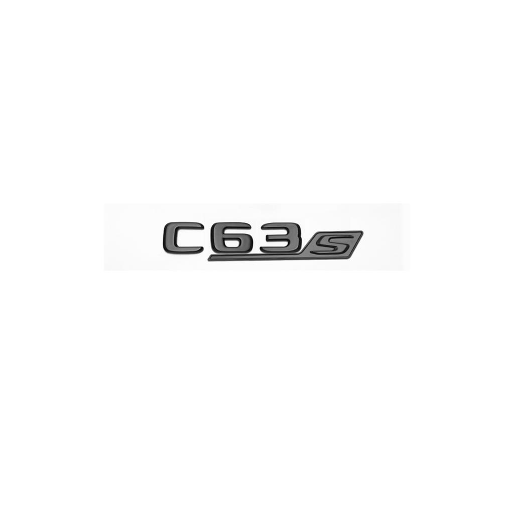 3D Chrome Black Letters C63s V8 Biturbo ABS Emblem for Mercedes Benz AMG C63s Coupe Car Side Fender Trunk Nameplate Logo Sticker