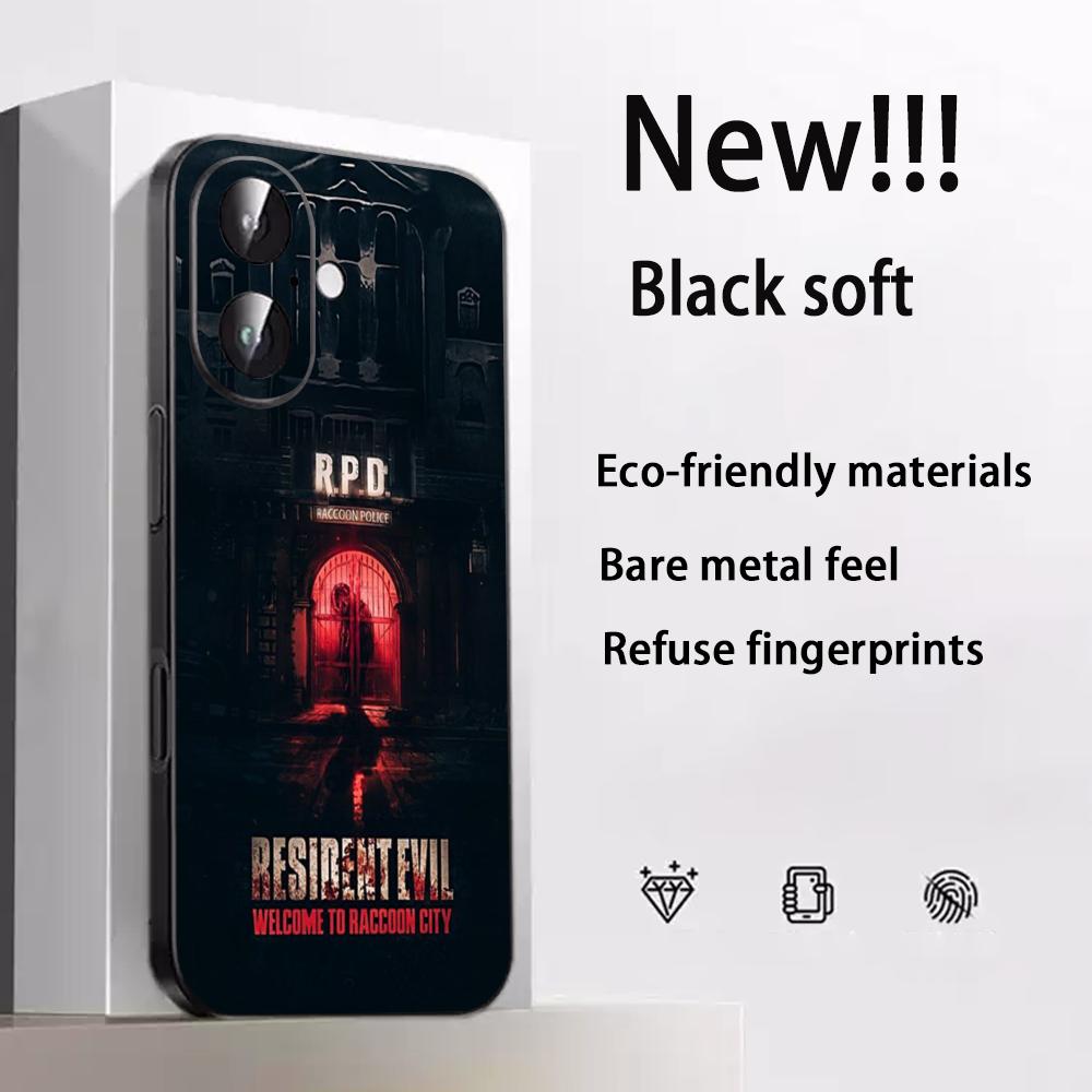 Классический Злой Зонт крутой дизайн узора Чехол для телефона Для iPhone 17 16 15 14 13 12 Plus Mini Pro Max Мягкий черный Ударопрочный чехол
