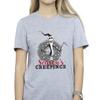 Disney Womens/Ladies The Nightmare Before Christmas Seasons Creepings Wreath Cotton Boyfriend T-Shirt