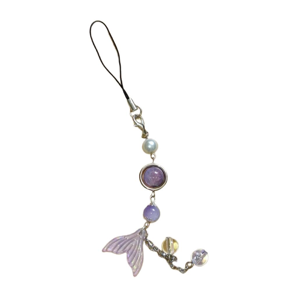 Трендовая цепочка для телефона из бусин ручной работы, универсальный бисерный шнурок для телефона, аксессуар, дизайн «рыбий хвост» для сумок и ключей