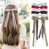 Women Hair Clip Bow Satin Retro Long Ribbon Large Size Solid Color Anti-slip Hair Ponytail Decoration Hairpin Hair Accessory Hair Barrettes