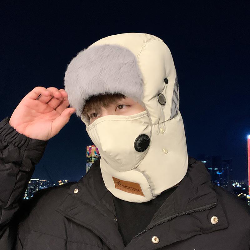 Унисекс Зимняя шапка Лей Фэн с велосипедной маской для лица и наушниками - Ветрозащитная, Защищающая от холода для активного отдыха