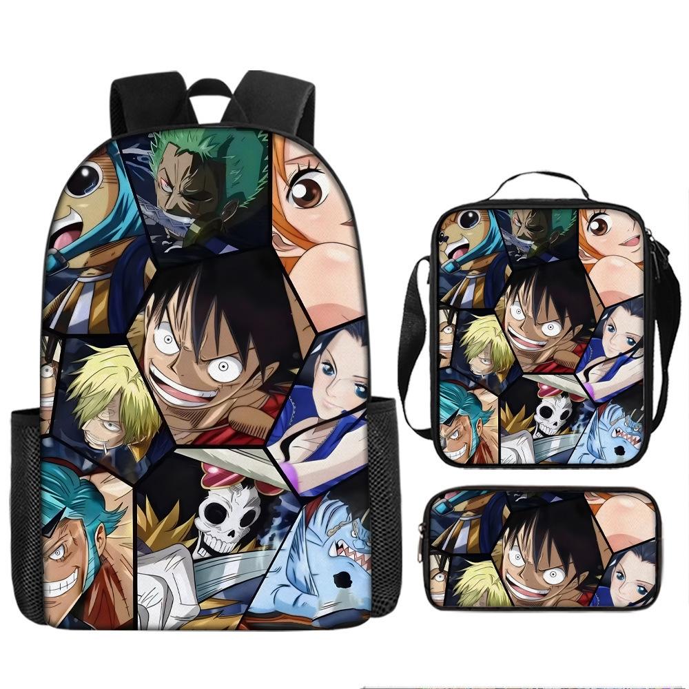One Piece One Piece Школьная сумка Luffinica Морской король Школьная сумка для ученика Набор рюкзаков
