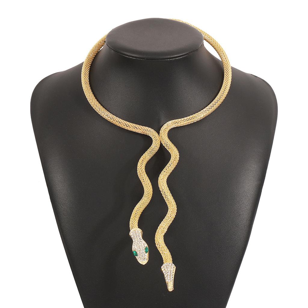 Tooxika Персонализированное темное открытое повседневное колье «Скрученная змея», преувеличенный металлический воротник