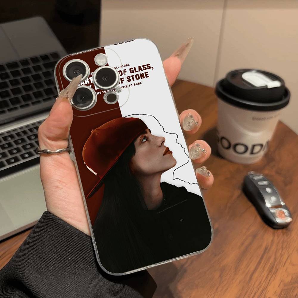 Чехол для телефона Billie Eilish B-E для iPhone 17 16 15 14 13 12 11 Pro Max Plus Мягкий чехол Персонализированный Сделай сам