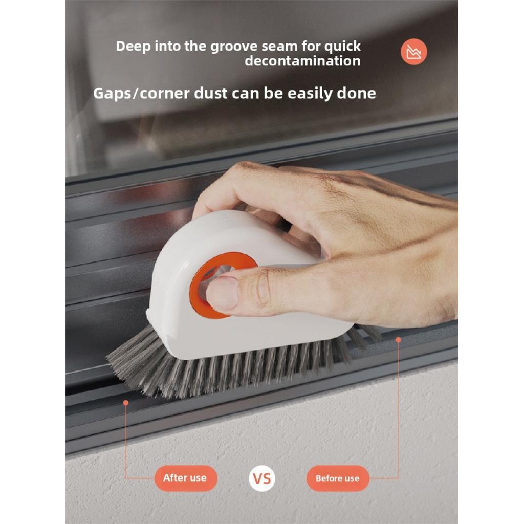 1 шт. Щетка для чистки оконных направляющих 2 в 1 - съемная щетка для чистки дверей и подоконников, пластиковый незаряженный очиститель для зазоров между карнизами, щетка для мытья окон