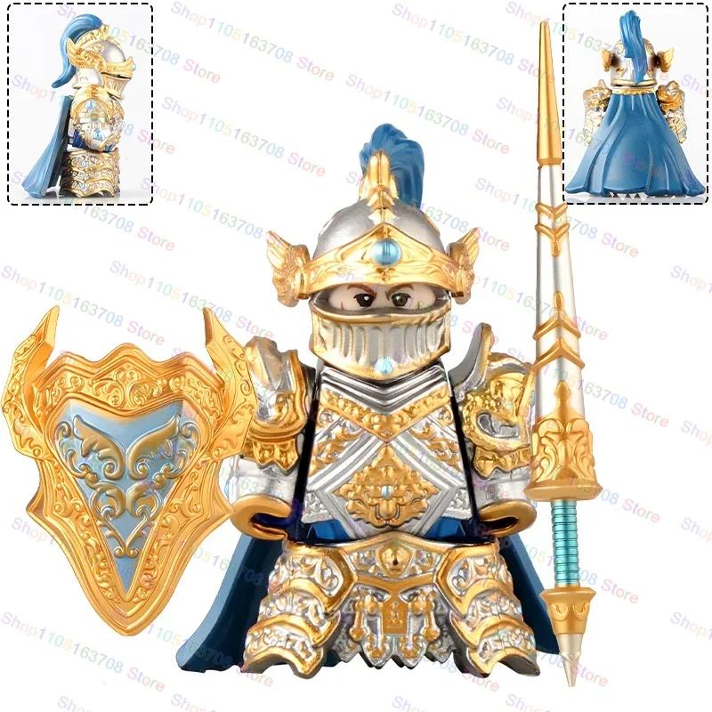 Medieval Round Table Knights Iron Man Knights War Horses Gold Armor Accessories Building Blocks Action Dolls Toys R123 R531