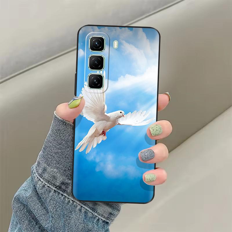 Чехол для телефона Infinix Hot 50 5G, Чехол-сердечко с цветком, Мягкий чехол из жидкого силикона для Infinix Hot 50 Pro Plus, Чехлы hot50, Защитный корпус