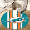 Коврик для стула Miami Dolphins - Круглый ковер для домашнего декора, офисного использования, гостиной