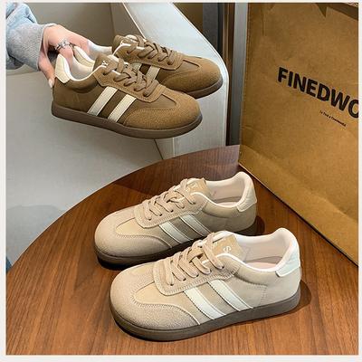 Ретро платформа немецкие тренировочные туфли женские 2025 осень новый корейская версия на плоской подошве обувь Форреста Гампа повседневная спортивная обувь для скейтборда прилив