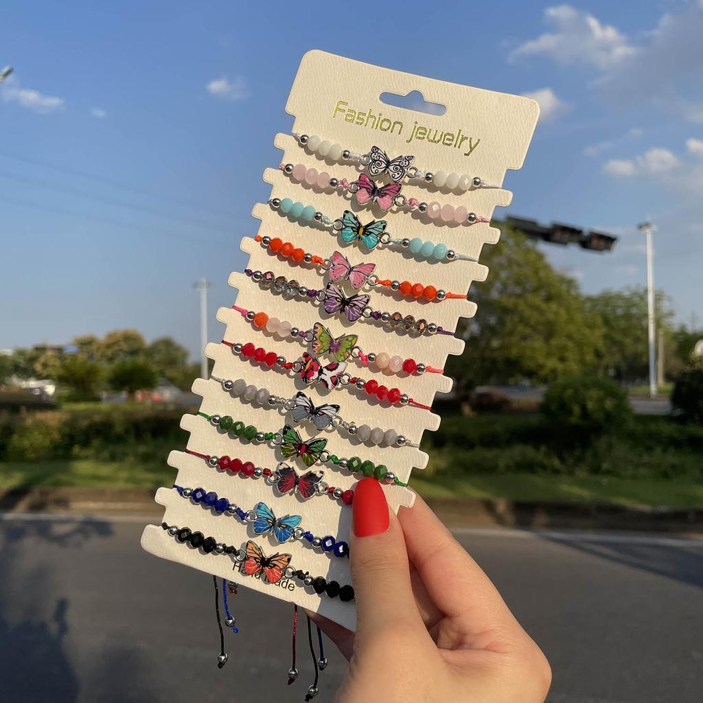 Bohemian Colorful Blue Red Animal Thread Adjustable Bracelet Set Eye Bracelet 12pcs/set Handmade Rope Chain Jewelry Bijoux Gifts