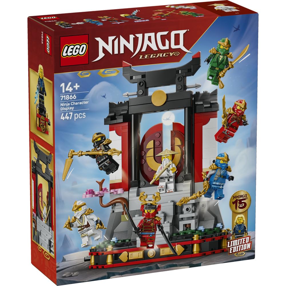 Набор для демонстрации персонажей-ниндзя LEGO Ninjago (Выпуск, посвященный 15-летию) - Игрушка, Подарок на День Рождения, Строительные Блоки, Мальчики, Девочки, Дети (Возраст 14, 15, 16),