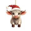 Highland Cow Ornaments Advent Calendar 2025 24 Days Christmas Countdown Calendar with Cartoon Cows Ornament for Xmas Tree Decor