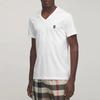Burberry T-Shirts Men's White V-neck Moderate Straight Fit 80172581