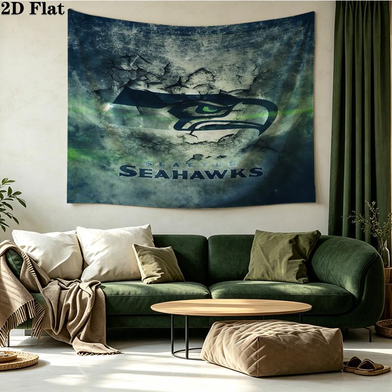 Seattle Seahawks Printed Tapestry – Wall Hanging for Bedrooms, Dorms, and Home Decor