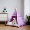 Washable Cat Teepee Tent with Thick Cushion Pet Tent Kennel Pet Bed Dog Tent Bed  Four Seasons