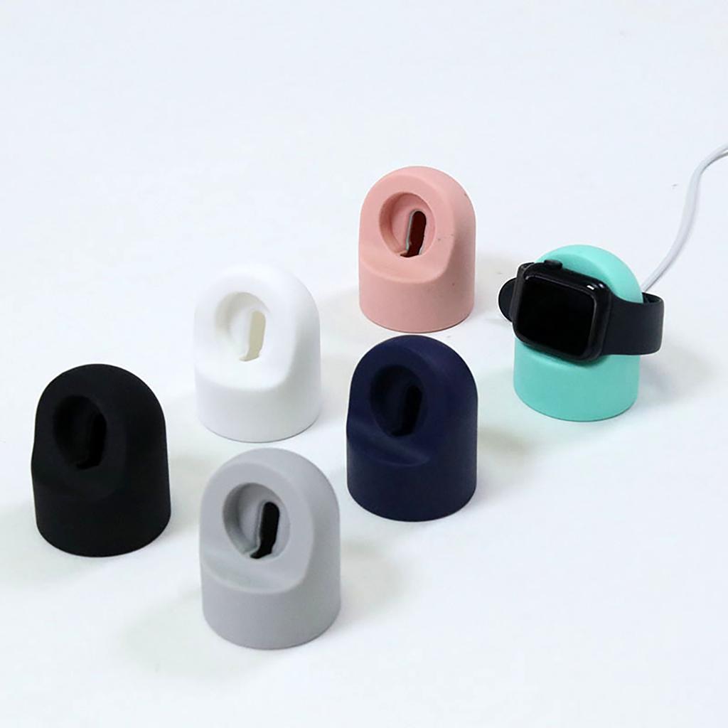for iWatch Charging Stand Holder Silicone Dock Holder with Nightstand Mode for iWatch Wireless Charger