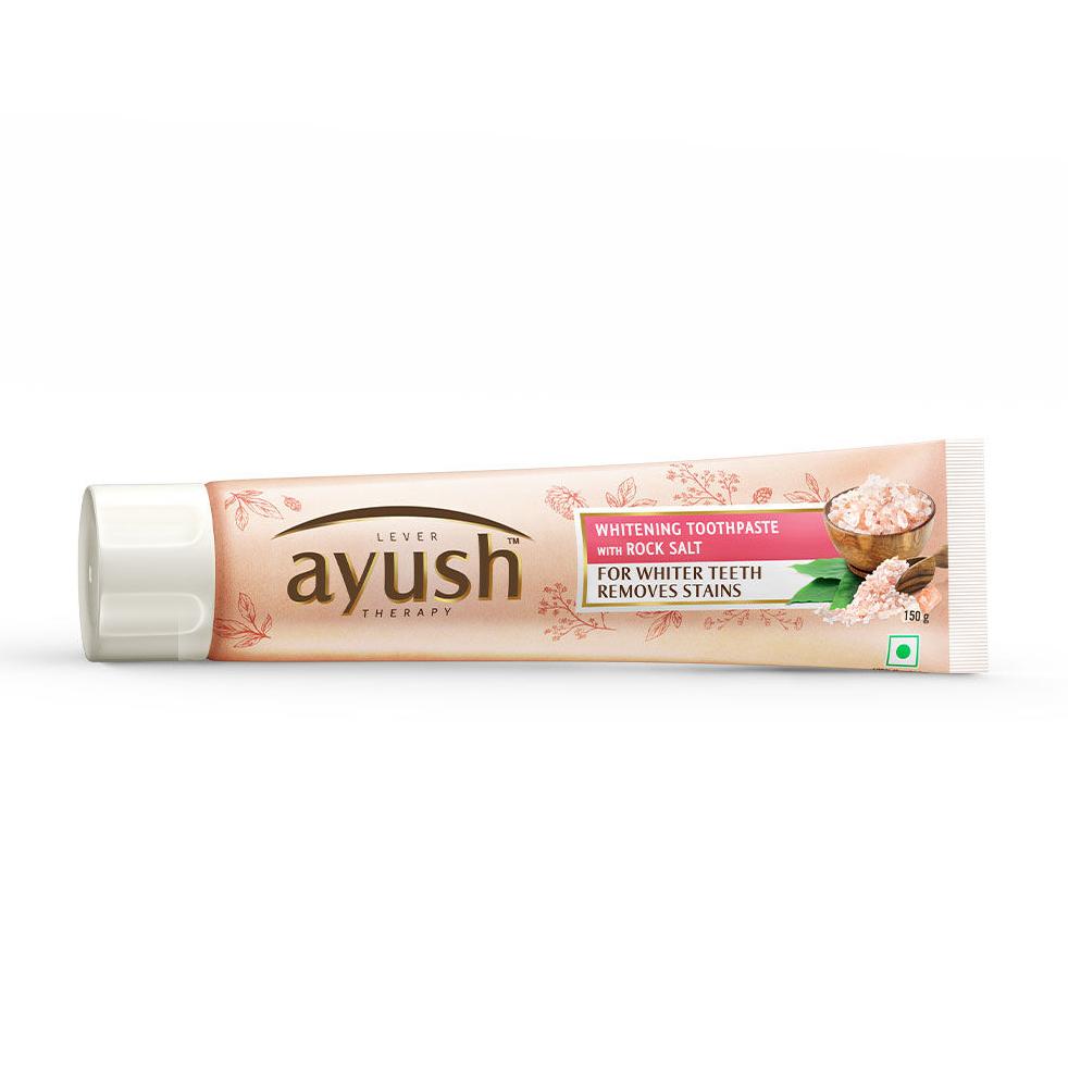 Отбеливающая зубная паста с Каменной солью (150 г), Whitening Toothpaste With Rock Salt,  Lever Ayush