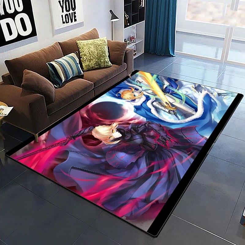 Fate Cartoon HD ковер с принтом, домашний ковер, детская комната, гостиная, стул, прикроватный современный простой напольный коврик, кавайный ковер