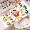 New Cute Crayon Shinchan Nonslip Leather Mouse Pad Oversized Computer Desk Pad Cute Office Keyboard Pad Girls Writing Desk Pad
