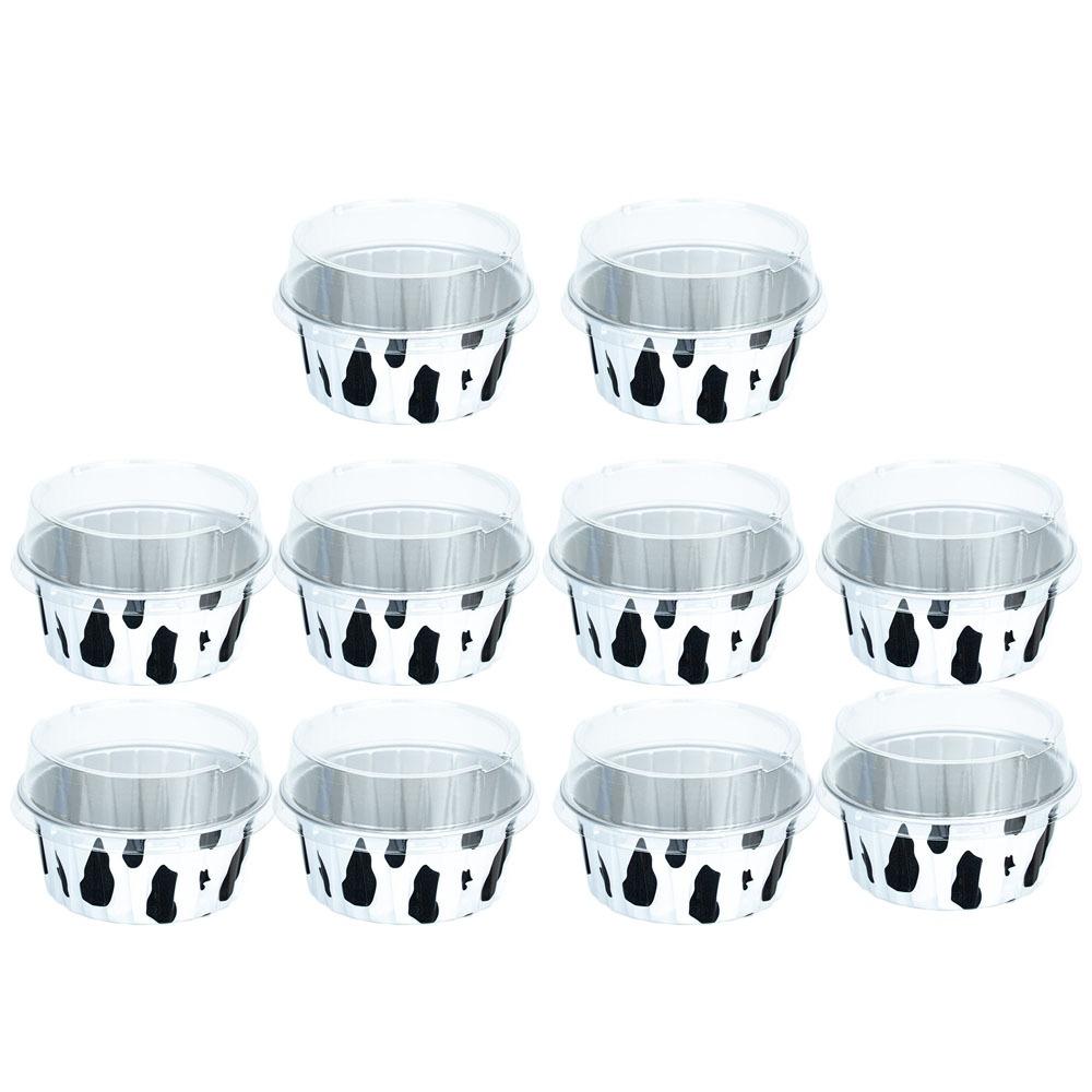 10pcs Small Baking Pudding Cake Mold Cake Tool Tinfoil Box Gifts Tray Tinfoil Cups