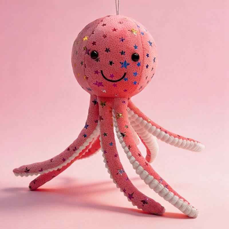 Cute Baby Octopus Plush Keychain Small Octopus Doll Kids Ocean Theme Gift Bag Pendant Decoration