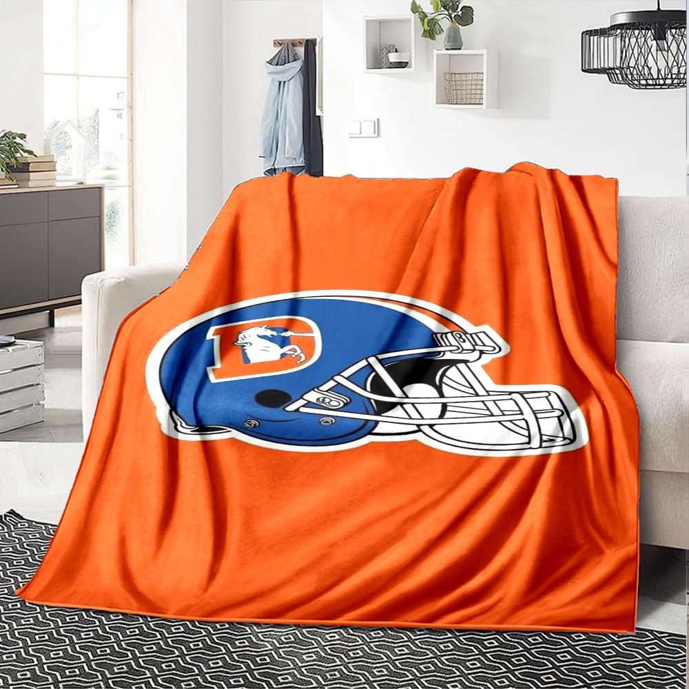 Denver Broncos Logo Blanket Soft Warm Cozy Suitable For Couch Chair Picnics Four Seasons Multipurpose Modern Birthday Christmas Gift Blanket